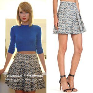 10 Crosby Derek Lam Chevron Box Pleated A-Line Skirt ASO Taylor Swift